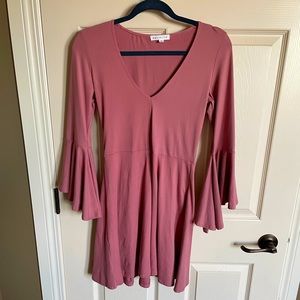 Socialite Bell-Sleeve Dress